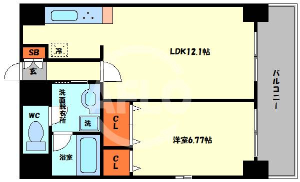 シティライフクラウンハイム長堀通の間取り|CityLifeクラウンハイム長堀通　間取り