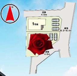 春日市惣利2期　1号棟の区画図
