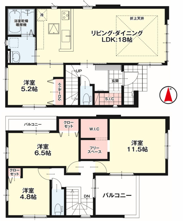 春日市惣利2期　1号棟の間取り