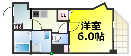 【間取り】 | BLUE西長堀 仲介手数料無料