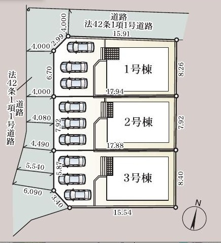 クレイドルガーデン佐賀市若宮 第9 1号棟の区画図