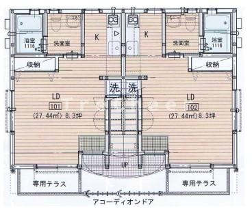 ガーデンコート大谷口の間取り
