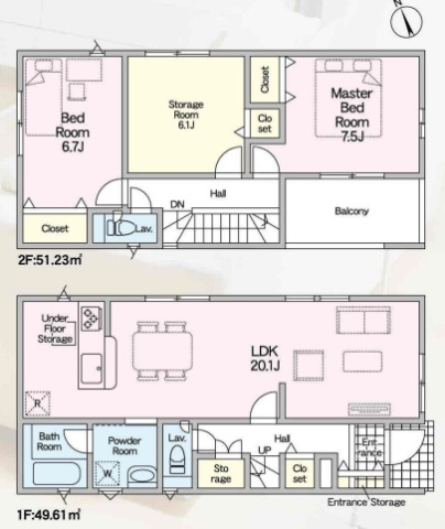 ★京都市山科区小野葛籠尻町　第1期　新築一戸建ての間取り