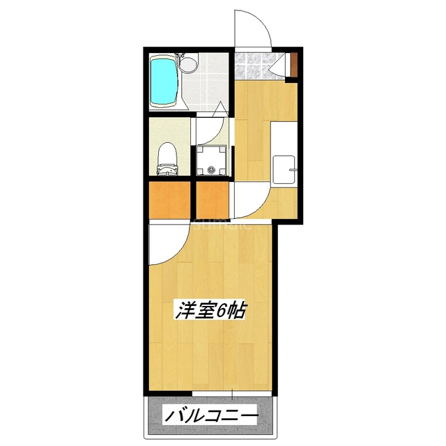 サンパレスさとうの間取り|南西向きのお部屋です