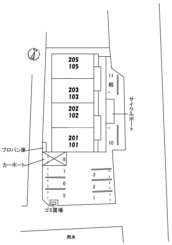 シャーメゾン令和の駐車場