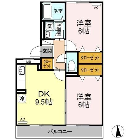 パストラル B棟の間取り