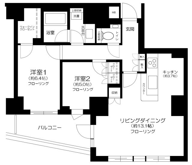 パークホームズ市谷薬王寺セントガレリアの間取り