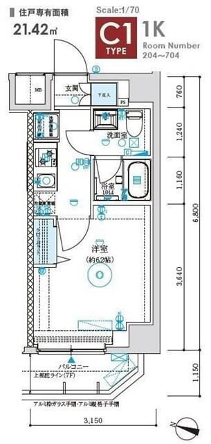 ＭＡＸＩＶ横浜南太田ＤＵＥの間取り