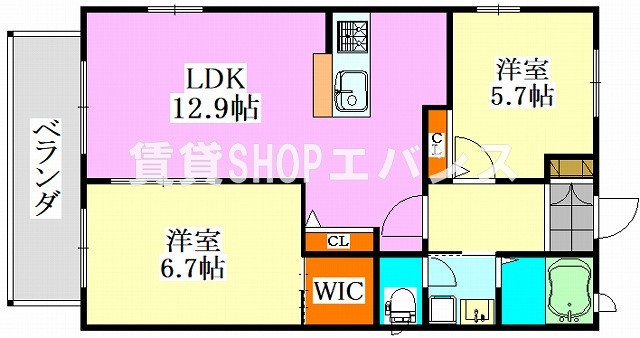 【間取り】 | ピアリⅣ