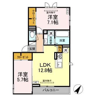 【間取り】 | D-ROOM甲府市国母A