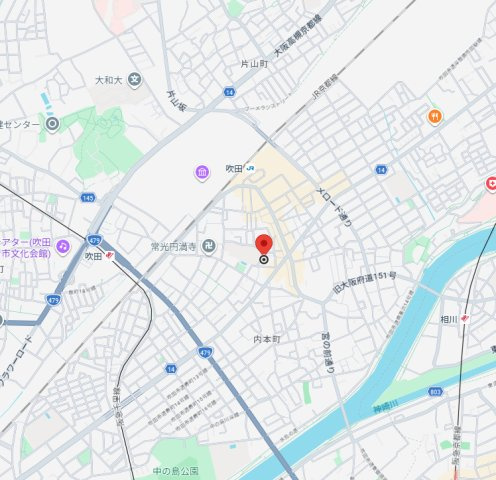 ヴェルメゾン吹田元町の地図