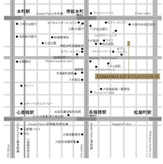 コンフォリア・リヴ北久宝寺Ｑの区画図