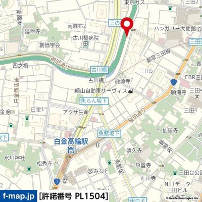 【地図】 | エスコート ノヴェル白金高輪