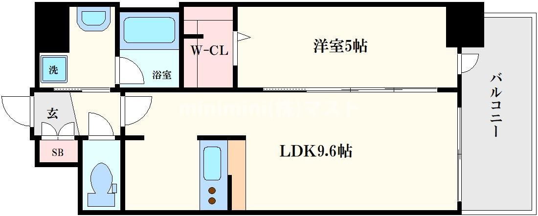 プレサンス梅田東クォーレの間取り