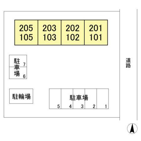 エスペランサＫの区画図|高崎、前橋、伊勢崎エリアのお部屋探しはエンドスケープまで！お客様の理想お聞かせ下さい♪