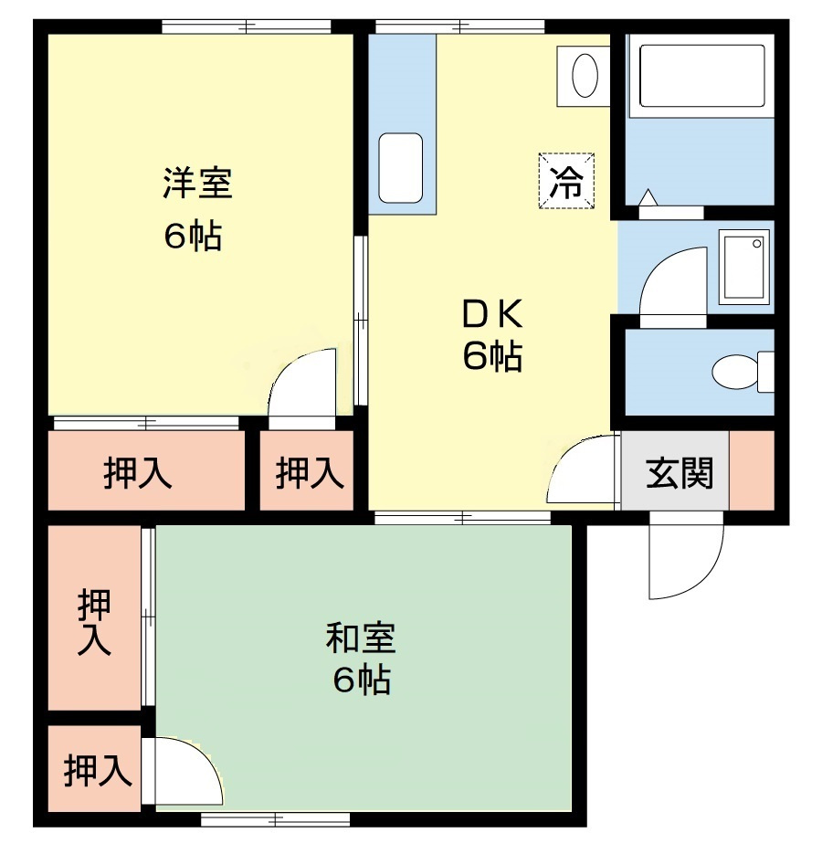 レジデンス桑原Ｂの間取り