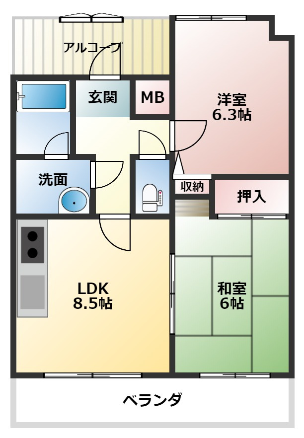 朝日プラザ呉センターコアの間取り