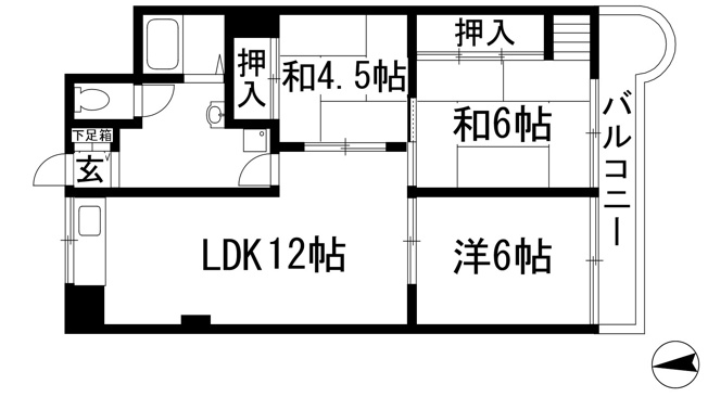 【間取り】 | 東朋第一マンション