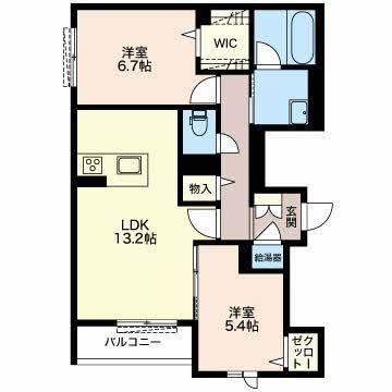 ＧＡＲＤＥＮ ＰＬＡＣＥ ＮＩＮＯＭＩＹＡの間取り