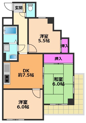 【間取り】 | ベルハウス高槻