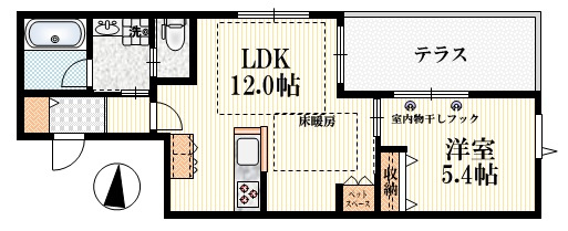 ｔｒｅｓ　ｒｉｏｓ（トレス　リオス）の間取り|角部屋２面窓あり