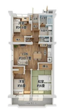 ビューハイム若葉の間取り