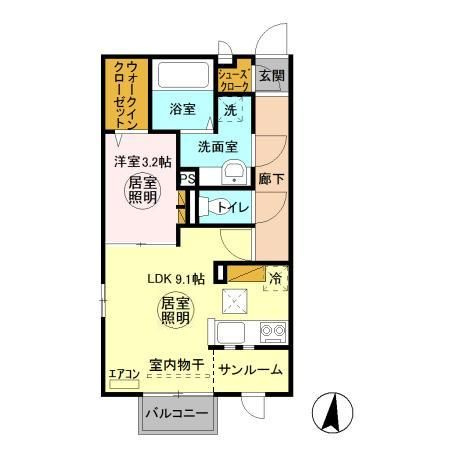 グランマーレ　Uの間取り
