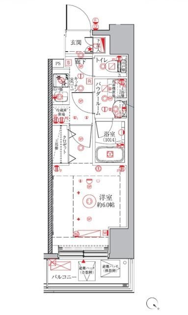クレイシアＩＤＺ横浜桜木町の間取り