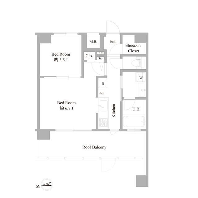 Ｂ　ＣＩＴＹ　ＡＰＡＲＴＭＥＮＴ　ＩＴＡＢＡＳＨＩ　ＮＯＲＴＨの間取り