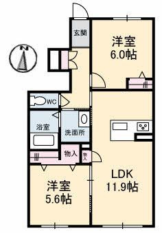 シャーメゾンことぶきの間取り