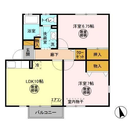 ラ・プランタンA・B　B棟の間取り