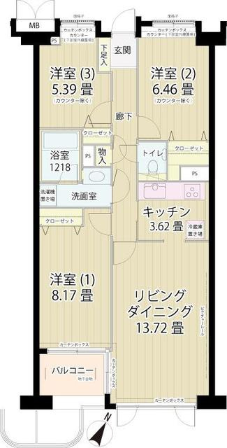 グランフォート目黒の間取り