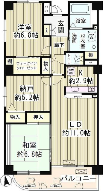 プレール玉川の間取り