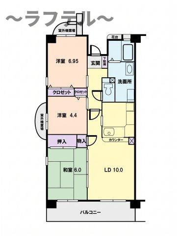 ソルティ ブラン鶴瀬の間取り