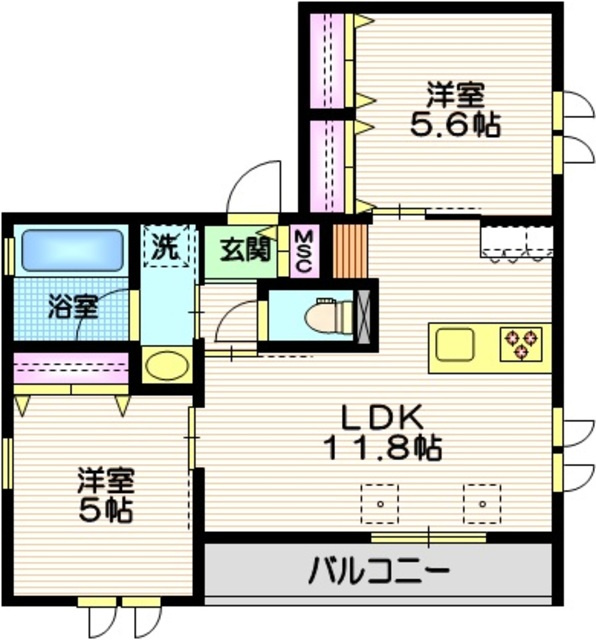 クーパーＪの間取り|間取り図