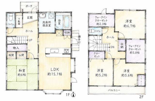 あま市篠田稲荷の間取り