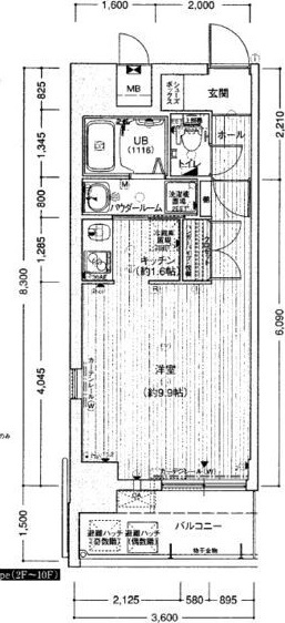 エスライズ新神戸の間取り