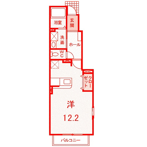鎌倉市上町屋のアパートの間取り