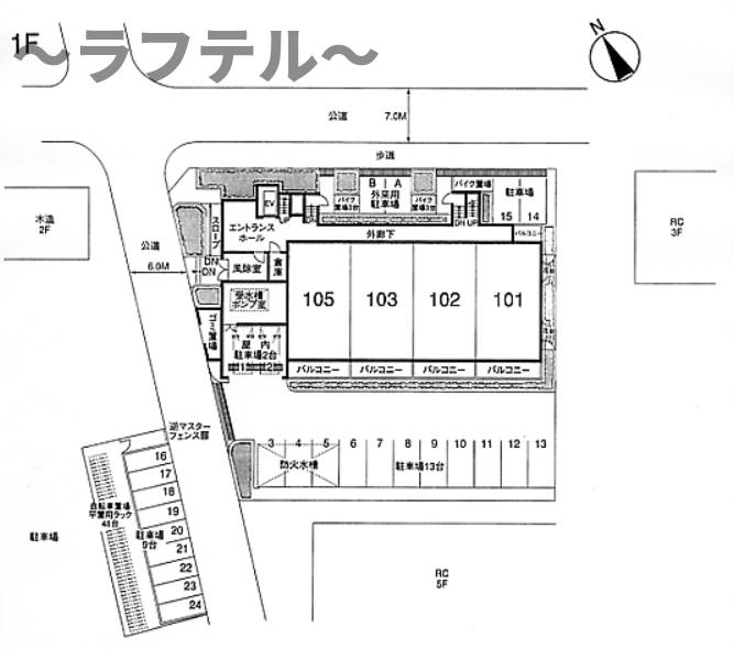 ソルティ ブラン鶴瀬の区画図