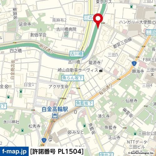 エスコート ノヴェル白金高輪の地図