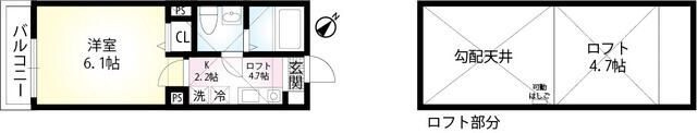カーサブランカ杉田の間取り