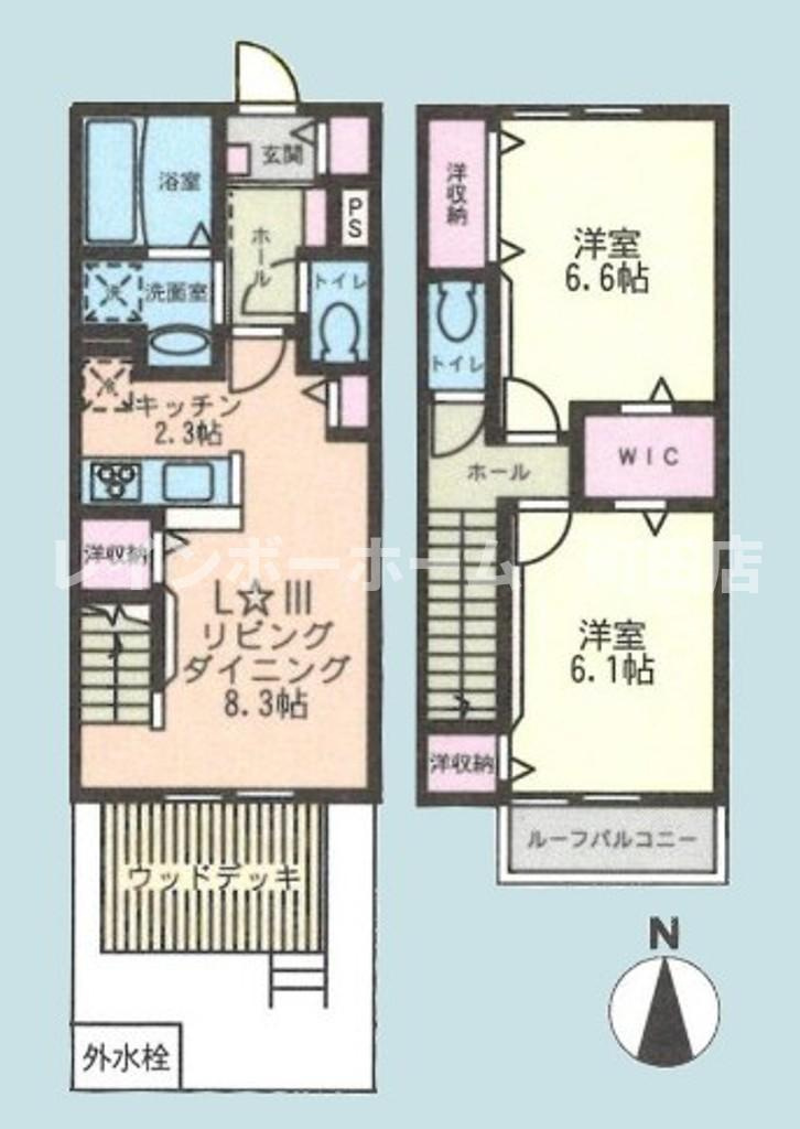 Lacine lecolto 高座渋谷※初期費用分割あと払いサービス利用可能物件の間取り