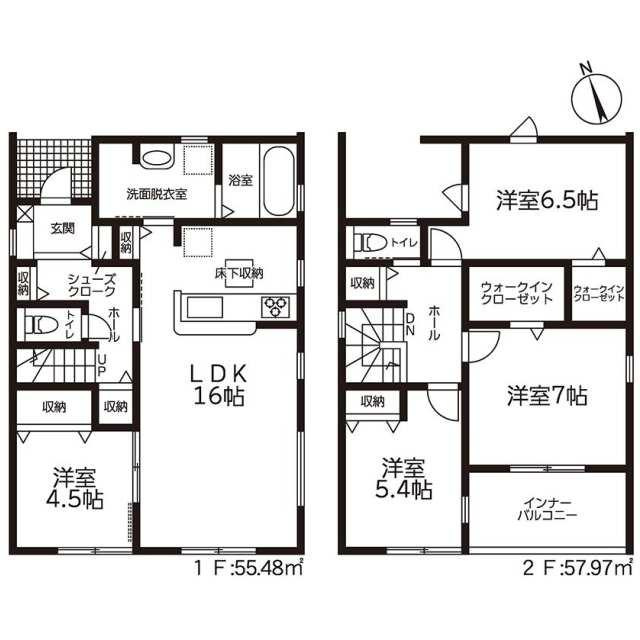 仲介手数料無料）一宮市木曽川町第三　１号棟の間取り