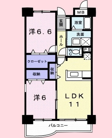 トゥールモンドBの間取り