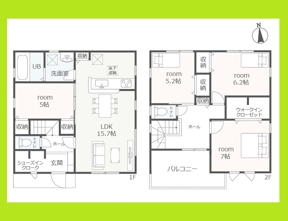 海部郡蟹江町富吉１丁目の新築一戸建の間取り|◇１号棟◇