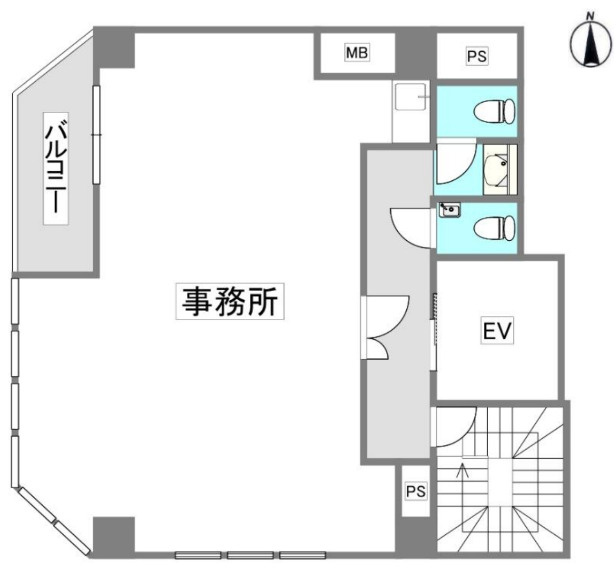 大阪市中央区久太郎町１丁目の店舗事務所の間取り