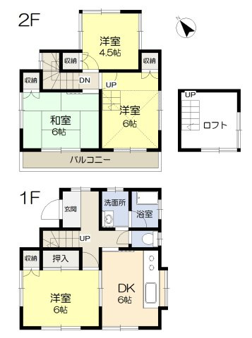 加須市南町貸家の間取り