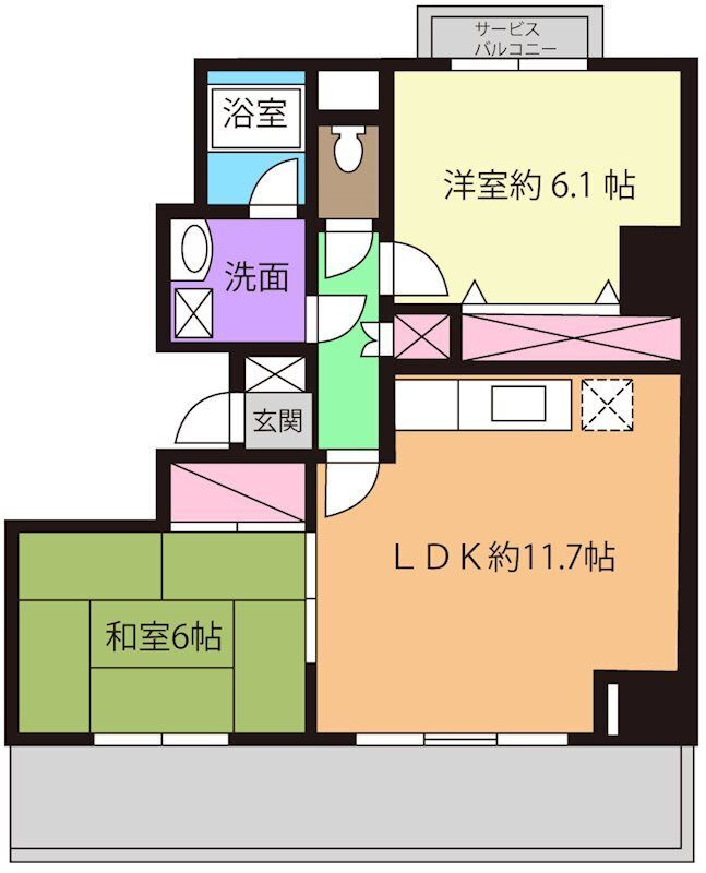 アプリ新横浜の間取り
