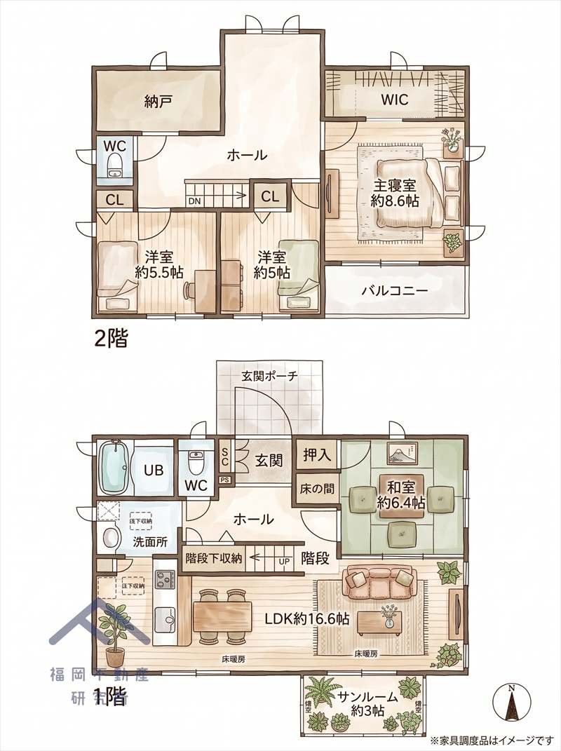 西区西の丘３丁目　戸建ての間取り
