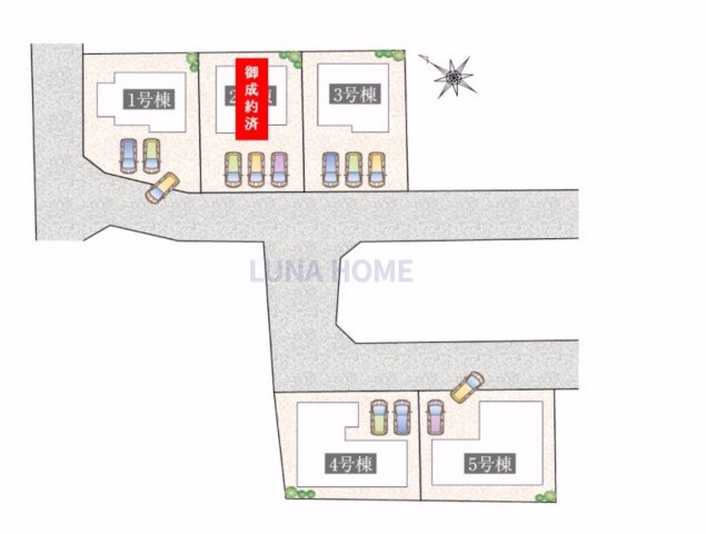土浦市高岡　新築戸建　4号棟の区画図
